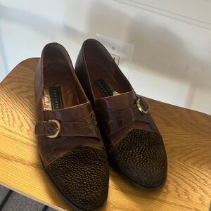 Aventura Men's Dark Brown Textured Loafers